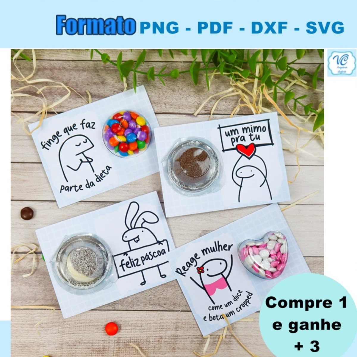 515- Arquivo de corte FLORK BENTO CAKE PASCOA