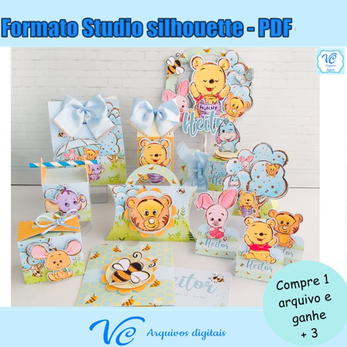 553- Arquivo de corte Ursinho Pooh studio e PDF