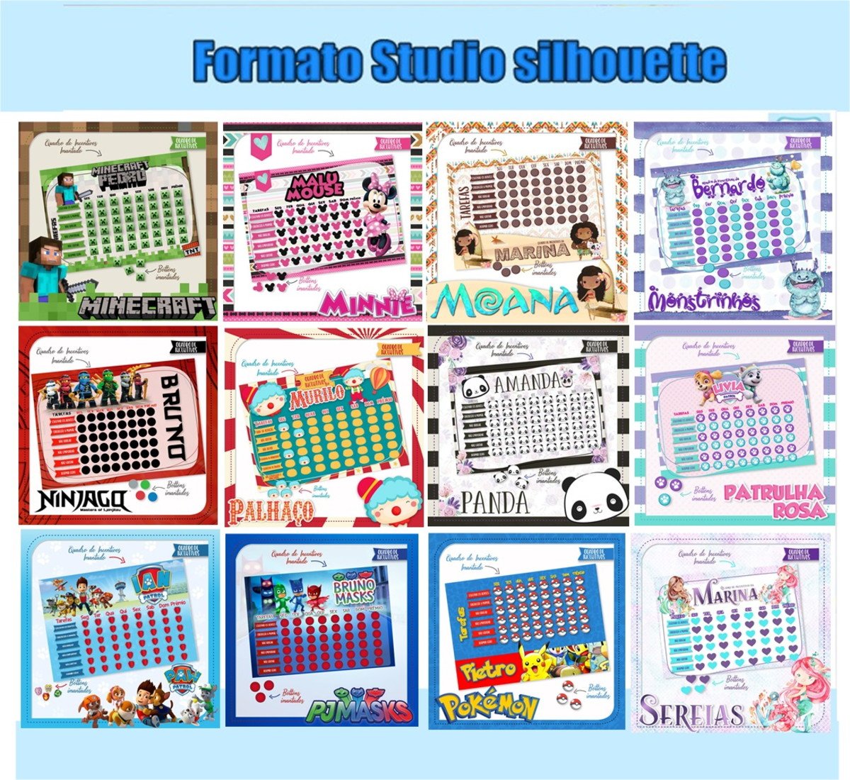 631- Combo Quadro de Incentivo - Arquivo de corte- STUDIO - Imagem 3