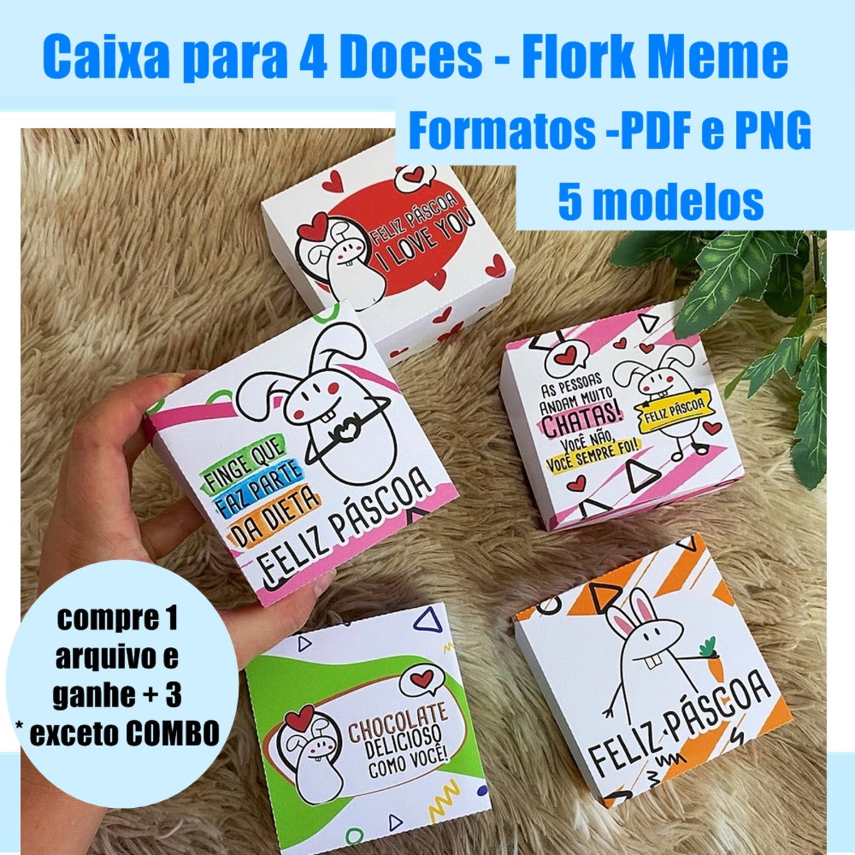 633- Arquivo de corte - Caixa DOCINHO FLORK MEME