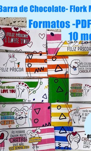 635- Arquivo Rotulo Barra de chocolate FLORK MEME
