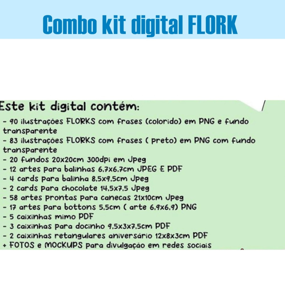 652- COMBO Kit Digital FLORK BENTO CAKE - Imagem 2