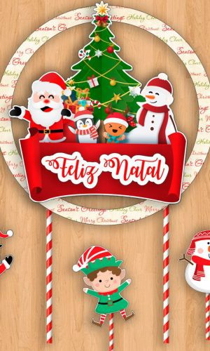 7007- Arquivo Corte Topo de Bolo Natal -studio e pdf