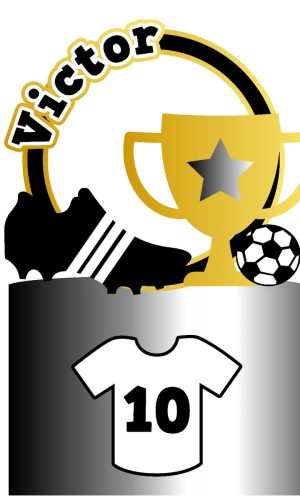 876 - Arquivo Digital Topo de Bolo Futebol Circular