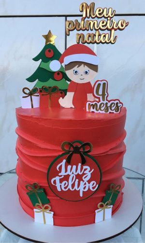 A|rquivo de Corte Topo de Bolo Natal Bebe Menino