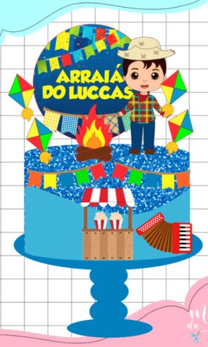 Arquivo Corte: Topo de Bolo Arraiá Menino 065