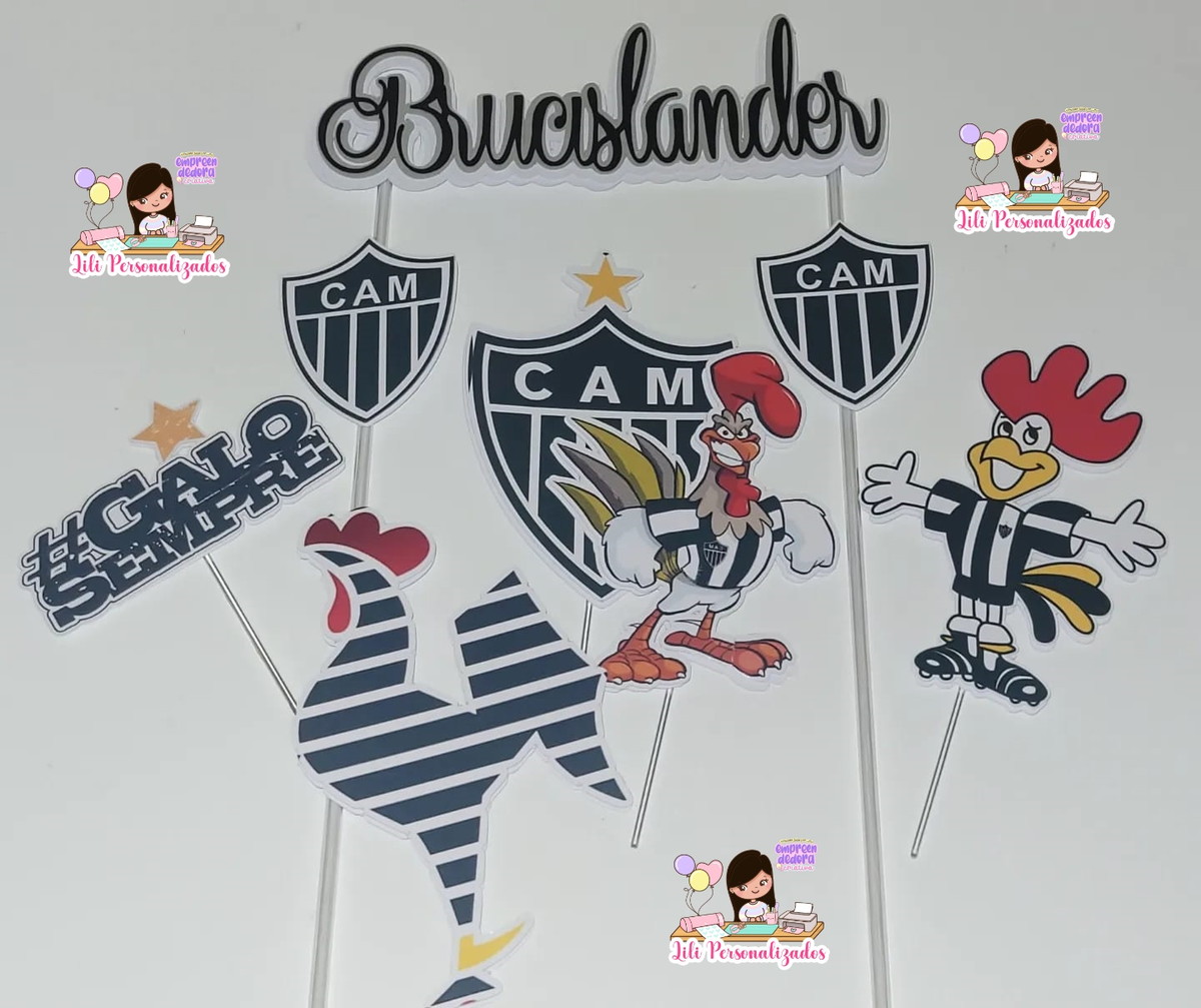 Arquivo Corte Topo de Bolo Atlético Mg Lili - Imagem 2