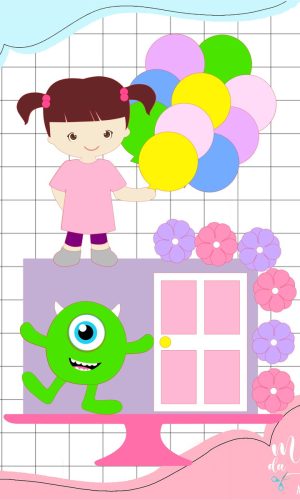 Arquivo Corte: Topo de Bolo Baby Monstros Sa Cute 008