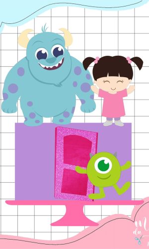 Arquivo Corte: Topo de Bolo Baby Monstros Sa Cute 009