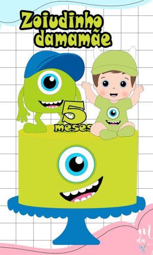 Arquivo Corte: Topo de Bolo Baby Monstros Sa Cute 011