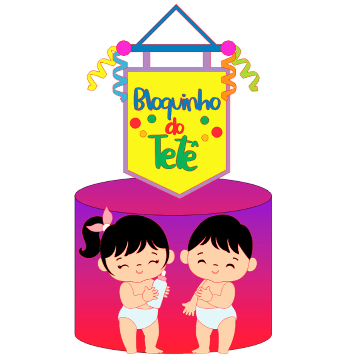 Arquivo Corte: Topo de Bolo Bebê Carnaval 033