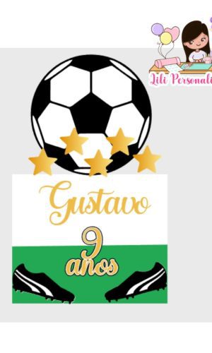 Arquivo Corte Topo de Bolo Bola e Chuteira Lili 01