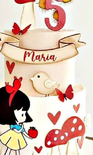 Arquivo Corte Topo de Bolo Chá Branca de Neve Cute 07