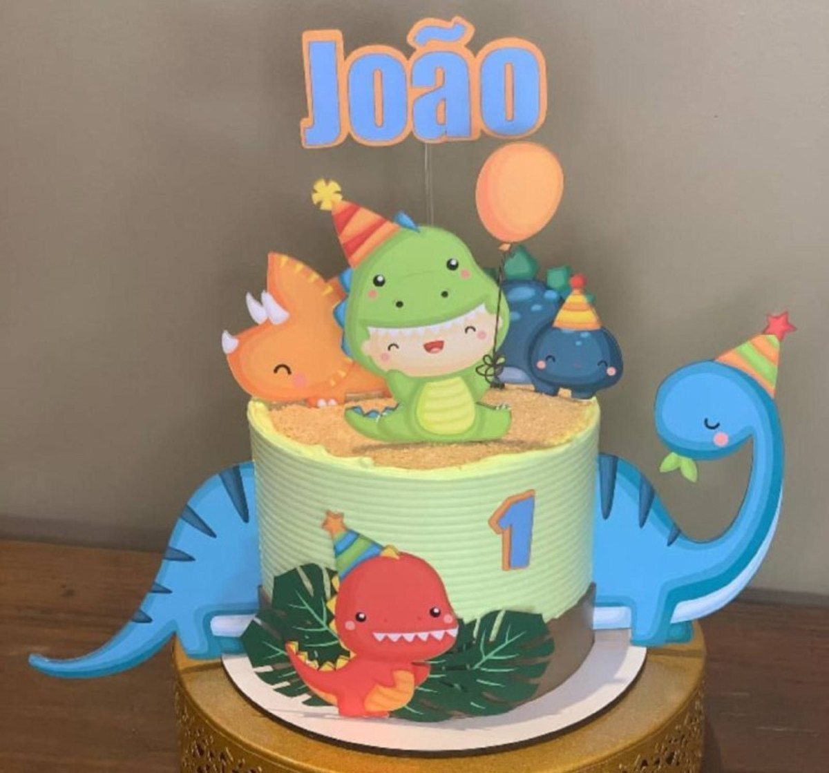 Arquivo Digital Corte Topo de Bolo Dinosauro Cute Menino