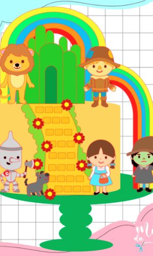 Arquivo Corte: Topo de Bolo Mágico de Oz Cute 001