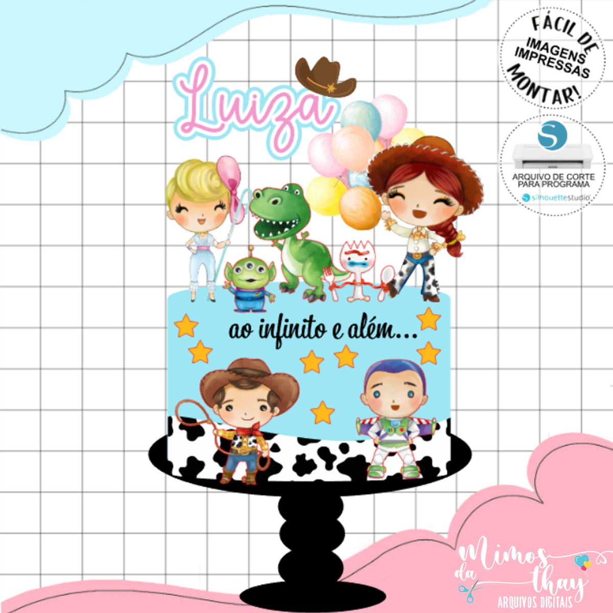 Arquivo Corte: Topo de Bolo Toy Story Cute 002