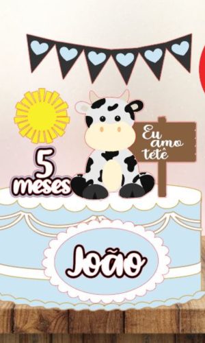 Arquivo Corte - Topo Vaquinha Menino -cod-428