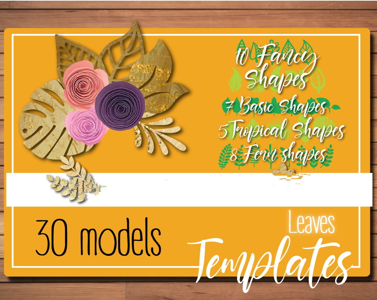 Arquivo de Corte 30 Flores + 30 Folhas #201# - Imagem 2