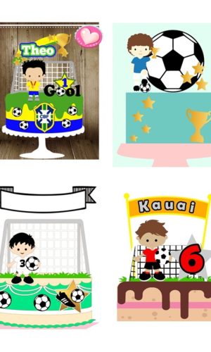 ARQUIVO DE CORTE 4 TOPOS DE BOLO FUTEBOL