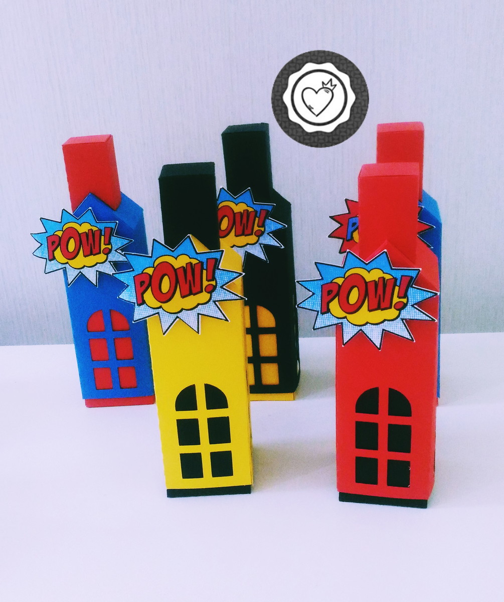Arquivo de Corte Caixa Predio Super Herois Studio e pdf - Imagem 2