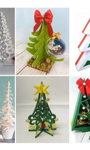 Arquivo de Corte Combo Árvores de Natal