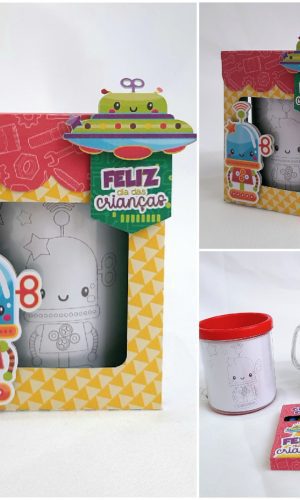 Arquivo de corte caixa caneca dia das crianças