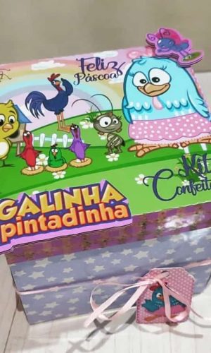 Arquivo de Corte Caixa Explosão Galinha Pintadinha