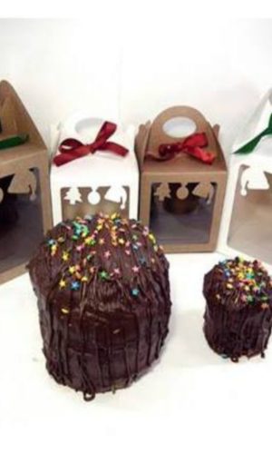 Arquivo de Corte Caixa Mini Panetone de Natal