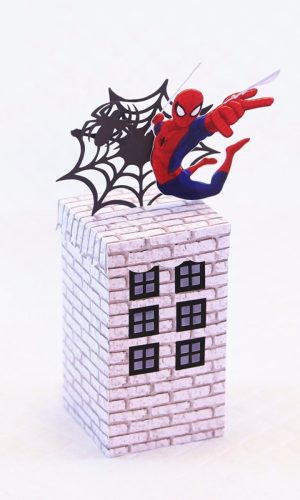 Arquivo de Corte Caixa Predio Homem Aranha Studio e pdf