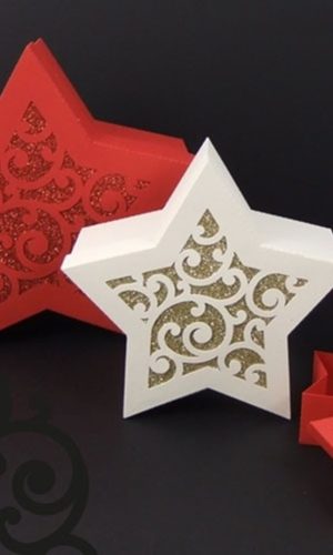 Arquivo de Corte Caixa Estrela de Natal Vazada