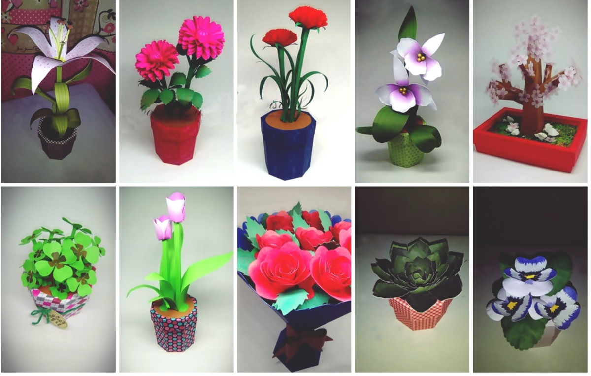 Arquivo de corte caixas jarros de flores - Imagem 2