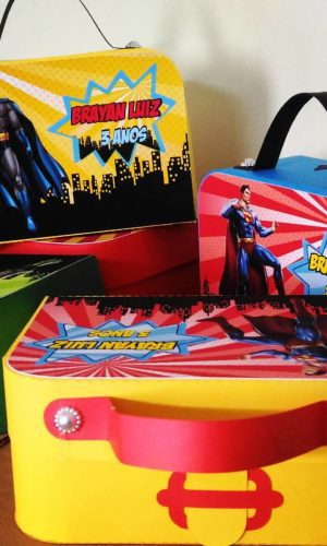 Arquivos de Corte Caixas Maletas Super Heroi