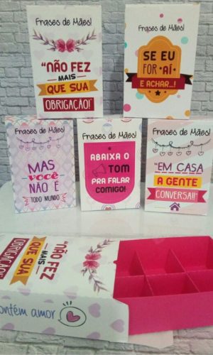 Arquivo de corte Caixas para 6 doces dia das Maes
