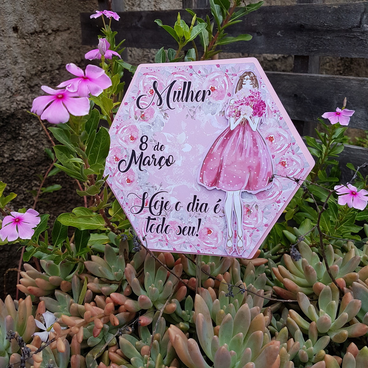 Arquivo de Corte Dia da Mulher CI Topo de Bolo 02 Studio/PDF