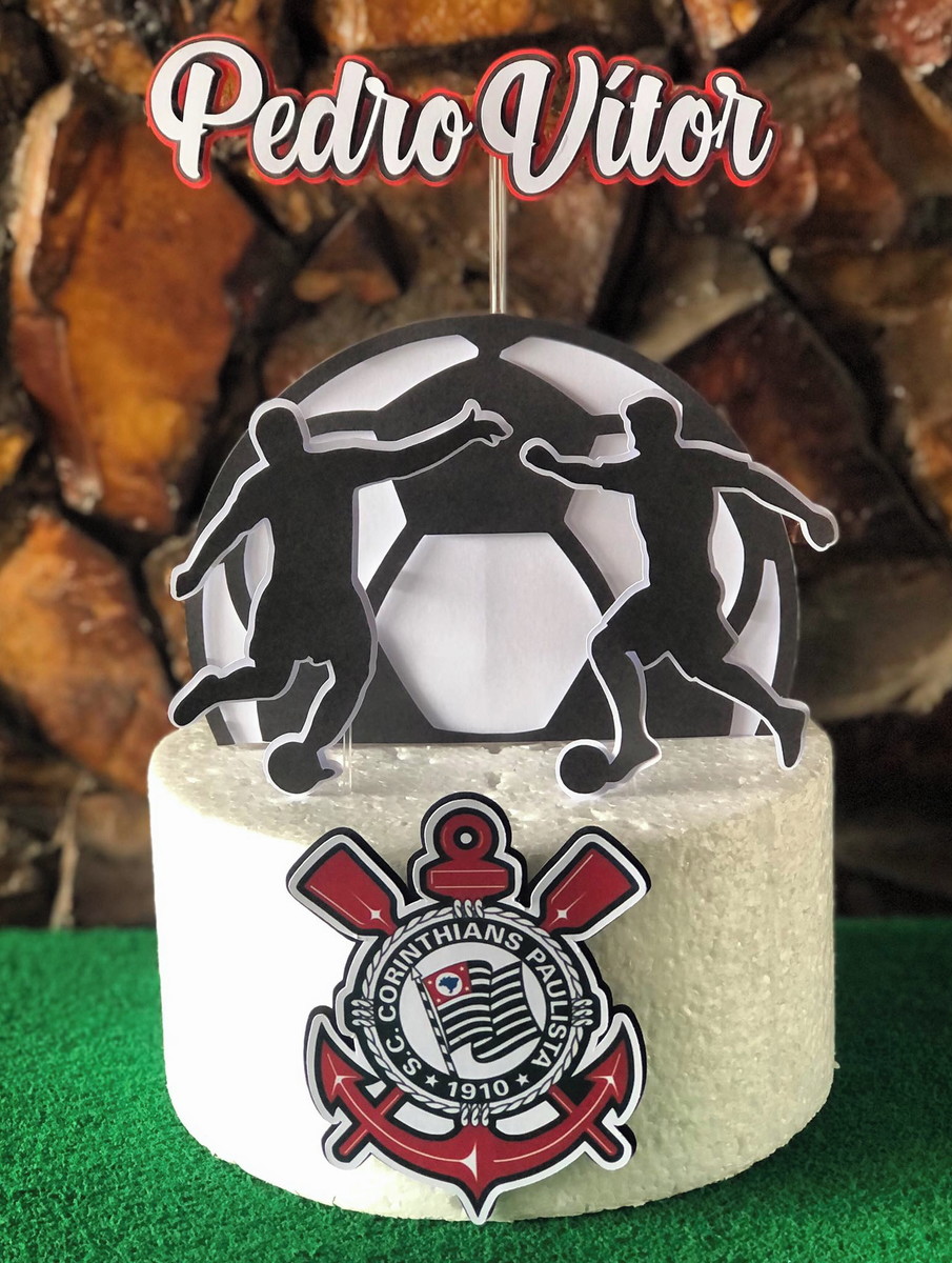 Arquivo de Corte Digital - Topo de Bolo Futebol Time