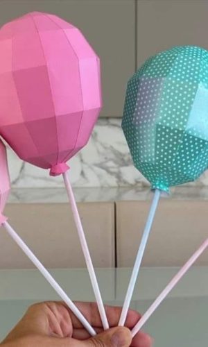 Arquivo de corte balão lowpoly