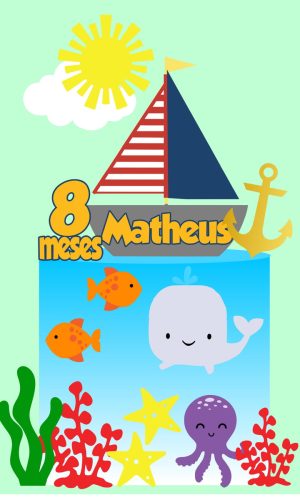 Arquivo de corte Fundo do Mar baby cute 100% SCRAP