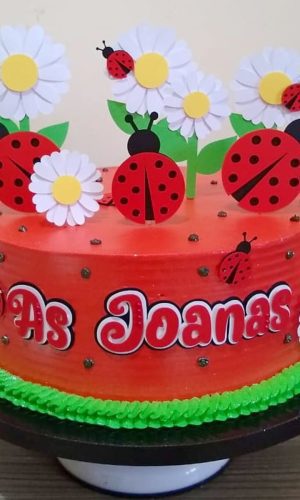 Arquivo de Corte Joaninha - Topo de Bolo Ganhe +3 Produtos