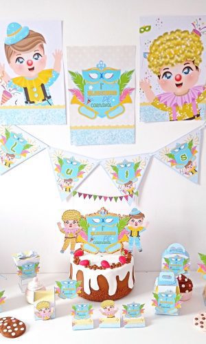 Arquivo de Corte Kit Carnaval Menino Studio e pdf