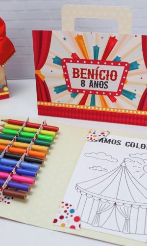 Arquivo de Corte Kit Pintura Maleta Circo