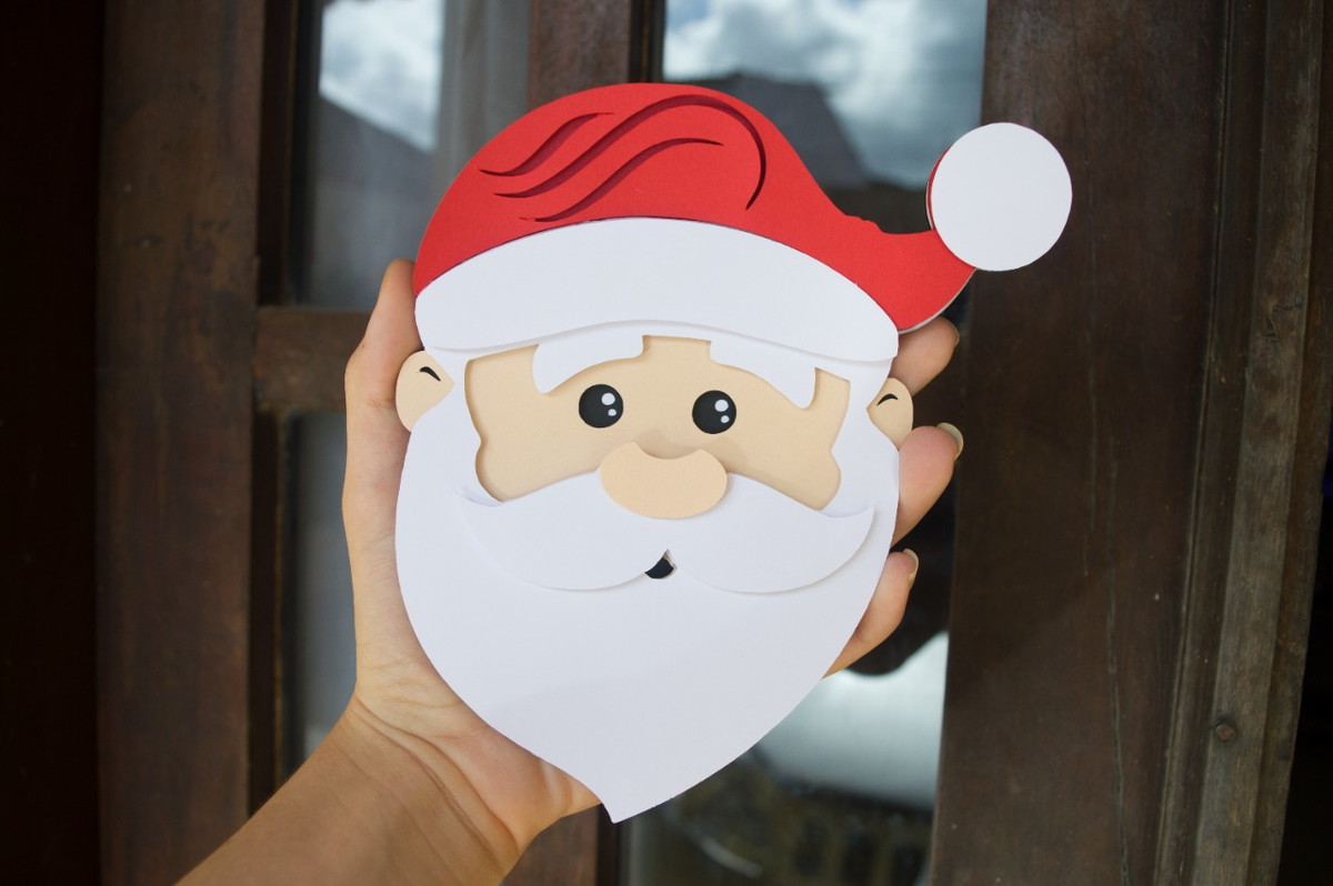 Arquivo Rosto Papai Noel Natal Camada Ganhe +3 Produtos