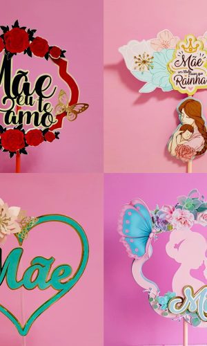 Arquivo de Corte Silhouette - combo topos dia das mães 4