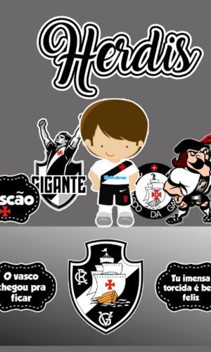 Arquivo de corte silhouette - Topo de bolo Vasco 2