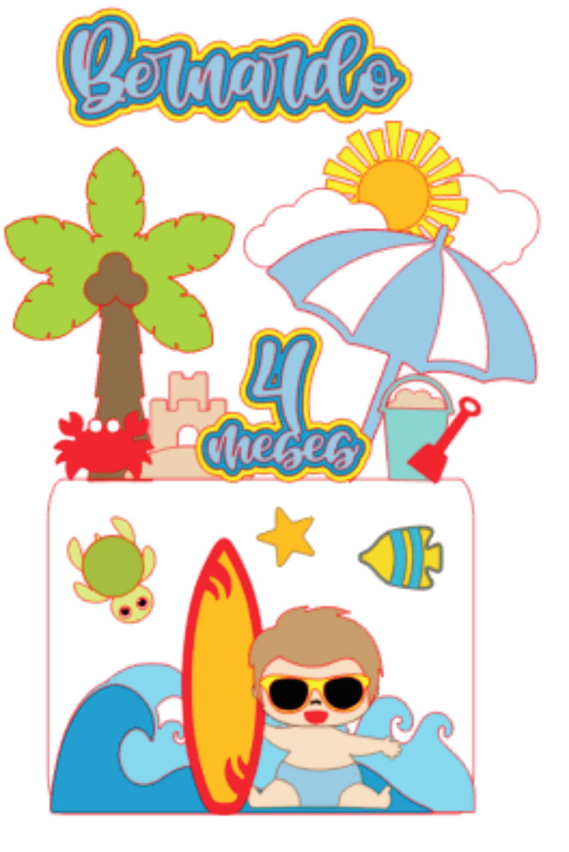 ARQUIVO DE CORTE STUDIO - Bebê Surfista