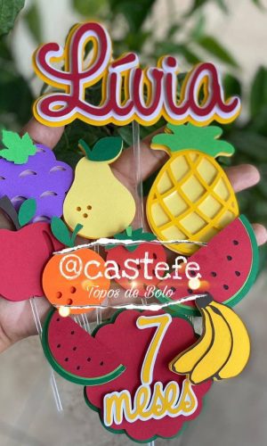 Arquivo de Corte Studio - Topo de Bolo Frutas Baby (r262)