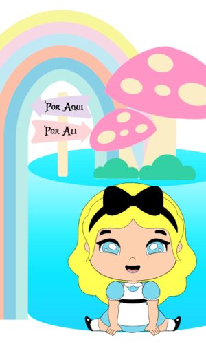 Arquivo de Corte: Topo Alice no Pais das Maravilhas Cute 009