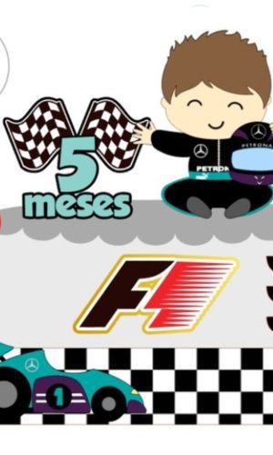 Arquivo de Corte Topo Bebê Formula 1 - Corrida