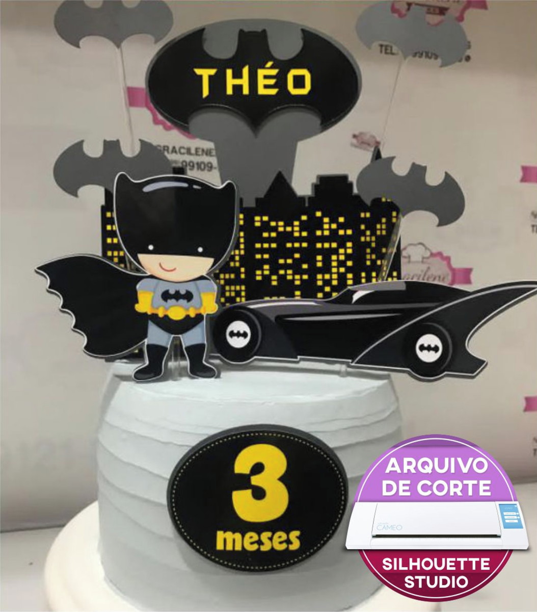 Arquivo de Corte Topo Bolo Batman Cute Studio