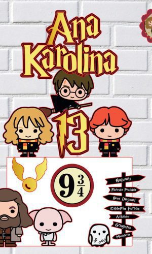 Arquivo de Corte Topo Bolo Harry Potter Cute Studio 001