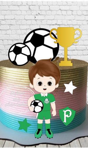 Arquivo de Corte Topo Bolo Menino Futebol Camada